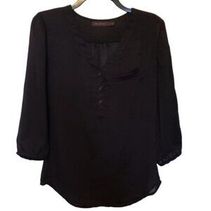 3/$15 The Limited V-Neck Black Speckled Blouse Size Small